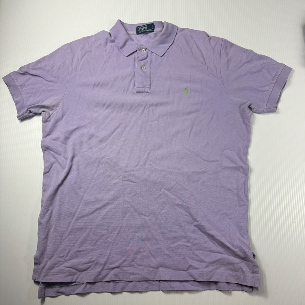 Polo‎ Ralph Lauren Polo Shirt Short Sleeve Casual Classic Fit Purple L
